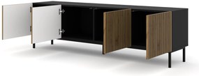 TV skrinka/stolík F 4D 200 Rowanna (čierna + dub artisan). Akcia -20%. Vlastná spoľahlivá doprava až k Vám domov. 1125068