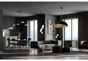 Luster na lanku ARTIS 4xE14/40W/230V čierna/zlatá