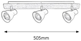 Rabalux 5904 - Bodové svietidlo MAC 3xGU10/35W/230V