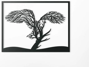 drevko 3D obraz na stenu Orol a strom Rozmer obrazu: 33,5 x 44,5 cm, Farba dekorácie: Čierna
