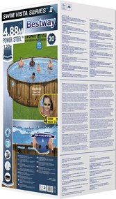 Bazén Bestway Frame Wood 488x122 11v1 56725