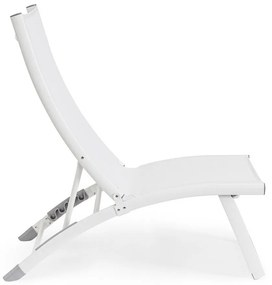 Biele kovové záhradné ležadlo Taylor – Bizzotto