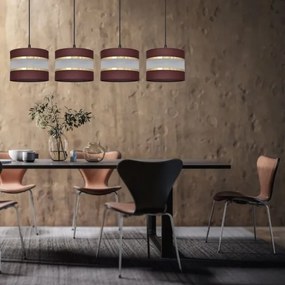 Luster na lanku HELEN 4xE27/15W/230V hnedá/čierna/zlatá