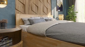 Posteľ s úložným priestorom Fava Box 180x200 cm, prírodný buk