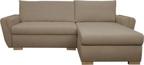 Rohová sedačka Helvetius, svetlo hnedá látka