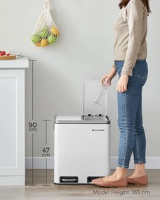 Odpadkový kôš na triedený odpad Kôš 30 l biely