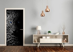 Samolepiace fototapety na dvere leopard 95x205 cm