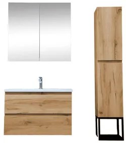 Kúpeľňová skrinka s umývadlom SAT B-Way dub mat KSETBWAY8, 1 ks