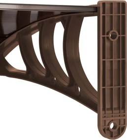 SPRINGOS Strecha, prístrešok na vchodové, balkónové a terasové dvere 120×80 cm – hnedá HA7473