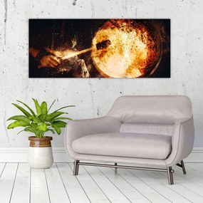 Obraz - Šamanská bubon (120x50 cm)