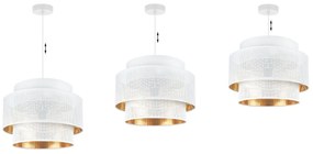 Závesné svietidlo Asti, 1x biele PVC tienidlo, (fi 40cm), g, w