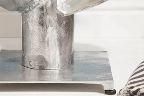 Dizajnový konferenčný stôl Propeller, 60 cm, strieborný