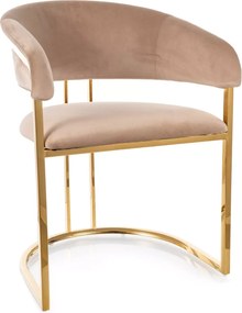 SI Tulipe Velvet stolička béžová