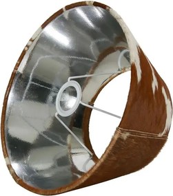 Tienidlo na lampu z hovädzej kože - hnedo biela - 20 * 30 * h 18,5cm