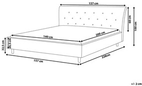 Manželská posteľ 140 cm SANTORI (s roštom) (sivá). Vlastná spoľahlivá doprava až k Vám domov. 1007502
