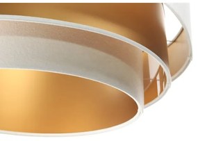 Luster na lanku TRINITI 1xE27/60W/230V biela/zlatá