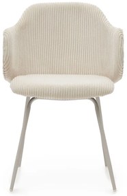 Béžové čalúnené jedálenské kreslá v súprave 2 ks Yunia – Kave Home