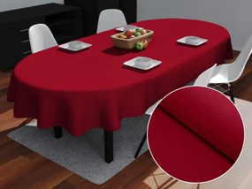 Biante Veľký dekoračný oválny obrus BKU-106 Vínový 260x320 cm