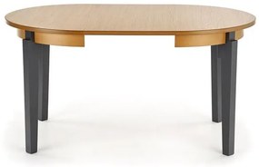 Rozkladací jedálenský stôl 100-200 cm Saras (dub zlatý +grafit) (pre 6 8 osôb). Vlastná spoľahlivá doprava až k Vám domov. 1048724