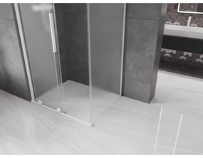 Mexen Velar, sprchový kút s posuvnými dverami 120 x 90 cm, 8mm sklo námraza, biela matná, 871-120-090-31-20