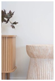 Kamenný okrúhly odkladací stolík ø 37 cm Bonn – House Nordic