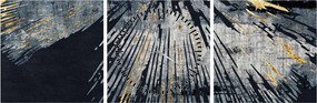 Obraz - Abstrakcia (s hodinami) (90x30 cm)