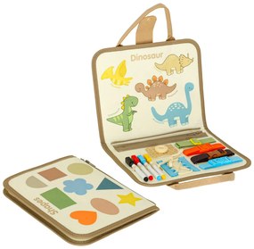 KIK Montessori manipulačná tabuľa s dinosaurami, senzorická vzdelávacia hračka