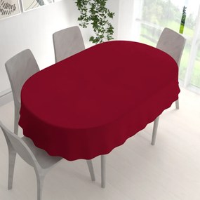 Biante Dekoračný oválny obrus BKU-106 Vínový 120x140 cm