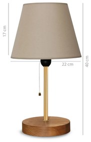 Stolová lampa Shaderos 41 cm béžová