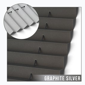 Dekodum Neinvazívna termoizolačná plisovaná roleta graphite silver Šířka (cm): 40