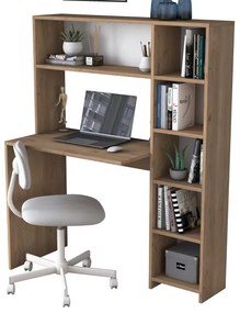 Pracovný stôl s policou RANI 113,2x141,8 cm hnedá