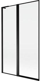 Mexen Mist L, 2-krídlová vaňová zástena, ľavá 110 x 150 cm, čierny rám, čierna - 8A9L-110-011-70-70-L