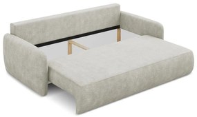 Krémová ženilková rozkladacia/s úložným priestorom pohovka 218 cm Lilo – Makamii