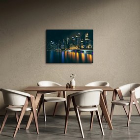 Obraz nočného Singapuru (70x50 cm)