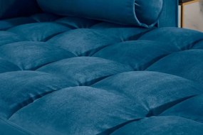 Invicta Interior -  Elegantná rohová pohovka COZY VELVET 260 cm modrá zamat