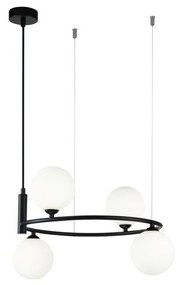 Maytoni MOD013PL-04B - Luster na lanku RING 4xG9/25W/230V čierna