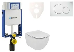 Cenovo zvýhodnený závesný WC set Geberit na zamurovanie + WC Ideal Standard Tesi 110.302.00.5NF1