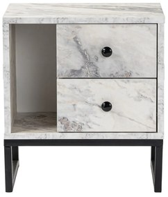Nočný stolík Glimmer Fressia Marble Black