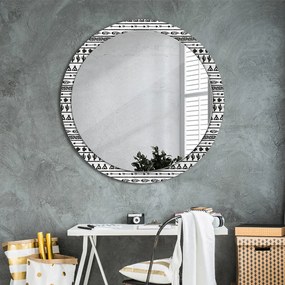 Okrúhle ozdobné zrkadlo Boho minimalista fi 100 cm