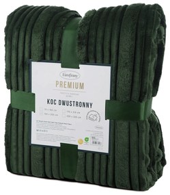 EUROFIRANY FLANELOVÁ DEKA NINA 200X220 CM TMAVOZELENÁ