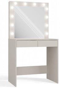 Toaletný stolík Micras 1 (kašmír) (so zrkadlom) (s LED osvetlením). Akcia -19%. Vlastná spoľahlivá doprava až k Vám domov. 1132474