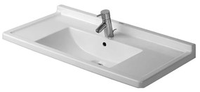 Duravit Starck 3 - Umývadlo do nábytku 850x485 mm, 3 otvory pre batériu prepichnuté, biela 0304800030