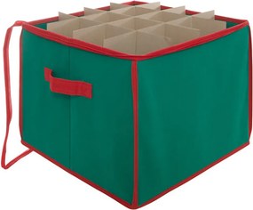 VERK GROUP Vianočný úložný box na banky, gule a vianočné ozdoby, 48 kusov, zelený