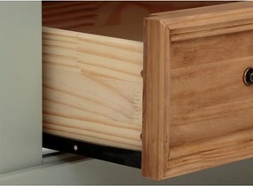 Svetlozelená vitrína z borovicového dreva 100x120 cm Selma – Støraa