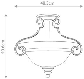 Hinkley HK-CELLO-SF - Prisadený luster CELLO 2xE27/60W/230V