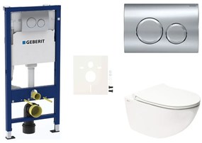 Cenovo zvýhodnený závesný WC set Geberit do ľahkých stien / predstenová montáž + WC SAT Infinitio SIKOGESINFD20