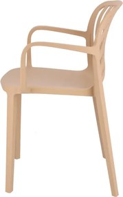 Plastová stolička FOLIA béžová