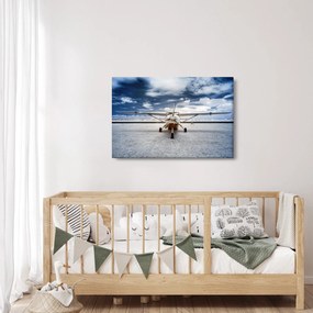 Obraz motorového lietadla (90x60 cm)