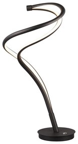Čierna LED stolová lampa s kovovým tienidlom (výška 56 cm) Nala – Trio Select