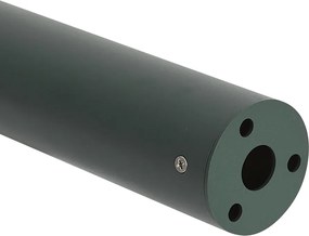 Moderný vonkajší stĺpik zelený s rebrovaným sklom vrátane LED solárneho IP65 - Ribble Mushroom